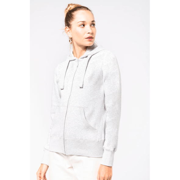 Kariban | Dames sweatshirtjack met capuchon